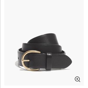Madewell “medium perfect” leather belt Black/Brass